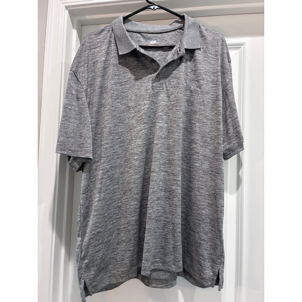 Men's Gray Heather Polo‎ Shirt Short Sleeve Golf Casual Everyday